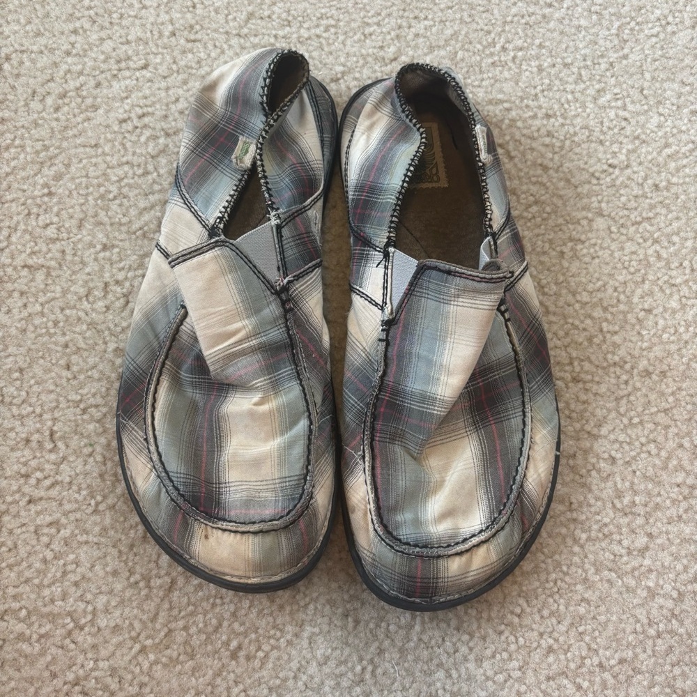 Simple Men's Plaid Loafers - Red, Blue & Gray Size 13